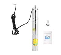 Solar Well Submersible Pump, DC 24V 370W Solar Well Pump Kit with 3m Electric Cord, Deep WellPump Stainless Steel, 2000L/h Flow Rate, 65m Head