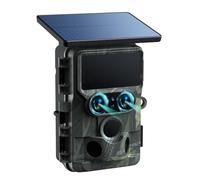 Solar Wildlife Camera with WiFi, 60MP 4K Dual Lens Trail Camera, Starlight Night Vision Motion Activated, IP66 Waterproof Game Camera, 0.1s Trigger,Hunting Camera for Garden, Farm, Estate Monitoring