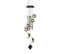Solar Wind Caries - Windchimes for Garden | Solar Powered Outdoor Wind Spinner with Moon & Star Lights | Garden Art Lawn Ornaments for, Patio, Window, Balcony And Decoration