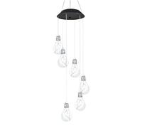 Solar Wind Chime - Colors colors, color bottle design | Seven LED hanging lanterns, waterproof decorative ornaments for lighting configuration of the path