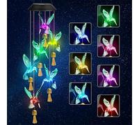 Solar Wind Chime Lamp, suitable for outdoor decoration in gardens, courtyards, porches, romantic settings, women's gardening gifts, and various holiday surprises