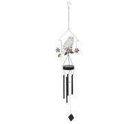 Solar Wind Chime Pendant Owl Shaped Hanging Decor for Porch Garden