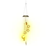 Solar Wind Chimes, Outdoor LED Garden Chime Ambience Light,Hanging SolarWind Chime Lamp, Sun Moon Star Solars Lights Outdoor Decor for Garden Balcony Yard Porch