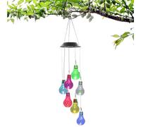 Solar Wind Chimes - Solar Powered Wind Chimes Outdoor Lights,Waterproof LED Bulbs Ambient Lighting, Yard Art Outdoor Decorations Home Decor for Garden Yard Patio Pathway