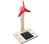 Solar Wind Turbine Model - DIY Desktop Windmill Kit, Educational Science Toy | Interactive Learning Tool for Children Home Ornament Renewable Energy Demonstration Fun Decor