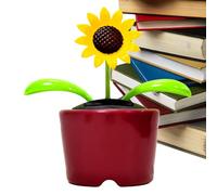 Solar Window Toys | Solar Powered Swinging Flower Car Figurines | Weather-Resistant Outdoor Decor, Funny Car Interior Accessories, Table Ornament for Living Room Bedroom