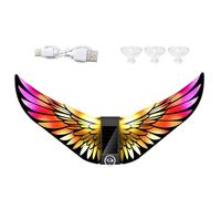 Solar Wing LED Car Light - Solar Powered Car Decor - USB Rechargeable Lamp | Wing Decoration Warning Lamp Women Drivers Enthusiasts Road Trip Travel City Touring Truck SUV RV