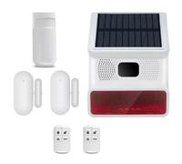 Solar Wireless Home Security Alarm System Rechargeable House Garage Shed Alarm