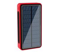 Solar Wireless Power Bank - Multi-function Mobile Phone Portable Charger | External Battery Built-in LED Flashlight for Electronic Devices Tablets Phones Hiking Camping Holiday ca