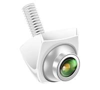 Solar Wireless Reversing Front Backup 170° Fisheye Lens AHD 1920x1080P Rear View Full HD Night Vehicle Reversing Front Cameras Monitor(1080P-White)