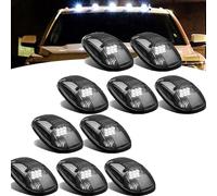 Solar Wireless Truck Cab LED Lights - No Drill, Roof Lights (White, 10 Pcs)