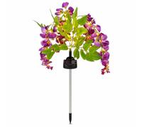 Solar Wisteria Stake Light - 10 LED Warm White Garden Flower Light, Outdoor Decorative Solar Light for Pathway, Patio, Lawn & Flower Beds, Cascading Floral Garden Lighting