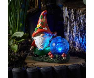 Solar Wizard Garden Ornament With Colour Changing Led's