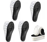 Solara Pickleball Insoles for Women Men, Steppers Insoles, 4D Comfort Breathable Shock Absorption Cloud Cushion Memory Foam Inserts(Black*4,45)