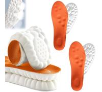 Solara Pickleball Insoles for Women Men, Steppers Insoles, 4D Comfort Breathable Shock Absorption Cloud Cushion Memory Foam Inserts(Orange*2,38)