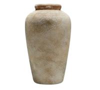 Solara Sand Textured Decorative Ceramic Vase, 27 cm Tall, Modern Curved Sand Vase for Dried Flowers, Neutral Shelf, Console Table and Coffee Table Décor.