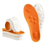 SolaraPickleball Insoles, Solara Insoles Men & Women, 4D Anti-Slip Prevent Foot Odor Providing Shock Absorption and Cushioning Memory Foam Insole (Orange, M10/W11)