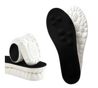 SolaraPickleball Insoles, Solara Insoles Men & Women, 4D Anti-Slip Prevent Foot Odor Providing Shock Absorption and Cushioning Memory Foam Insole (Black, M10/W11)