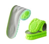 SolaraPickleball Insoles, Solara Insoles Men & Women, 4D Anti-Slip Prevent Foot Odor Providing Shock Absorption and Cushioning Memory Foam Insole (Green, M9/W10)