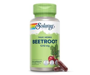 Solaray Beetroot Capsules, 100 Vegan Capsules, Whole Beetroot Powder