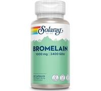 Solaray Bromelain 1000mg (2400 GDU/g) - 60 Vegan Capsules - High Strength Pineapple Enzyme - Plant Based Formula for Everyday Balance & Wellbeing - Lab Verified & GMO Free