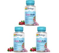 Solaray Cranberry with Vitamin C - 60 Vegan Capsules Not Tablets - High Strength Cranactin® Concentrated Cranberry Supplement for Women - Lab Verified, GMO Free (Pack of 3)