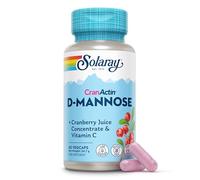 Solaray D-Mannose 1000mg with CranActin Cranberry & Vitamin C, 60 Capsules