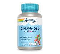 Solaray D-Mannose with CranActin & Vitamin C - 120 x 1000mg Vegica