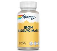 Solaray Gentle Iron Bisglycinate 25mg - 60 Vegan Tablets - High Strength Iron Supplement for Energy Support for Men & Women - with Added Alfaalfa Herb and Yellow Dock Root - Lab Verified
