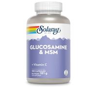 Solaray Glucosamine, MSM & Vitamin C - 180 Capsules - 3 Month Supply - Joint Complex for Men and Women with 500mg Glucosamine, 1000mg MSM & 50mg Vitamin C - Lab Verified