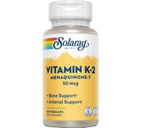 Solaray Vitamin K-2 Menaquinone-7, 50mcg, 30 Vegetarian Capsules