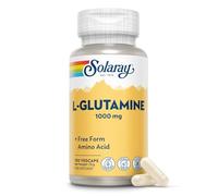 Solaray L-Glutamine 1000mg - 100 Vegan Capsules - High Strength Glutamine Amino Acid - Post Workout Recovery Supplement for Men & Women - Lab Verified & Magnesium Stearate Free