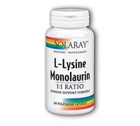 Solaray L-Lysine Monolaurin 1:1 Ratio, 60 Veg Caps (Pack of 1)