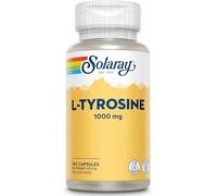 Solaray - L-Tyrosine 1000mg Free Form - 100 Capsules - 500mg of ltyrosine per Capsule - High Strength l Tyrosine - Amino Acid Supplement for Men & Women - Non GMO & Lab Verified