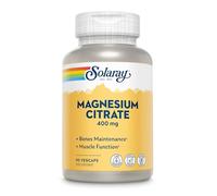 Solaray Magnesium Citrate 400mg Elemental Mag per Serving - 90 Vegan Capsules - High Strength Energy, Muscle, Nervous System Support - Lab Verified