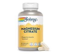 Solaray Magnesium Citrate 400mg Elemental Magnesium per Serving - 180 Vegan Capsules - High Strength Supplement - Energy, Muscle, Nervous System Support - Lab Verified