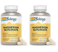 Solaray Magnesium Glycinate Chelated 350mg, 120 Vegan Capsules (Pack of 2)