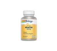 Solaray Niacin, No Flush 500 mg, Healthy Energy & Circulatory System Support, Vegan, 100 Servings, 100 VegCaps