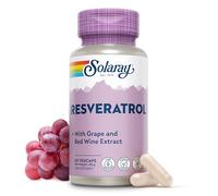 Solaray Resveratrol Complex - 60 Vegan Capsules - Polyphenol Rich Multi-Source Formula with Japanese Knotweed, Grape Seed & Red Wine Extracts - Lab Verified