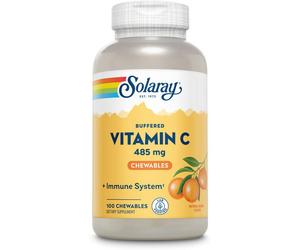 Solaray Vitamin C 500 Orange Flavor 100 Chewable Tablets