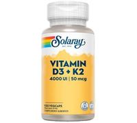 Solaray Vitamin D3 + K2 120 Capsules