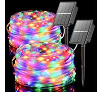 SOLARBABY Solar String Lights Outdoor,12M 120LED Solar Christmas Fairy Lights, 8 Modes Waterproof Outdoor Christmas Lights for Garden Patio Party Wedding, Colorful(2 Pack)