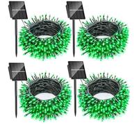 SOLARBABY Solar String Lights Outdoor, 4x10M 100LED Solar Christmas Fairy Lights, 8 Modes Waterproof Outdoor Christmas Lights for Garden Patio Party Wedding, Green