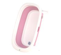 SolarBliss Multi-Functional Collapsible Pet Bathtub with Drainage Hole,Portable Indoor Outdoor Folding Small Pets Bathtub for Puppy Small Dogs Cats,Pink-83x50x23cm