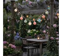 SolarCentre® Elan Outdoor Remote Controlled USB Solar Rope Festoon Lights - 15 Balls