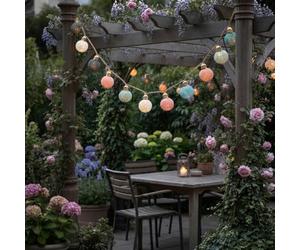 SolarCentre® Elan Outdoor Remote Controlled USB Solar Rope Festoon Lights - 15 Balls
