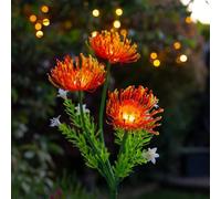SolarCentre® Florin Outdoor Solar Flower Lights - Orange