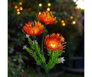 SolarCentre® Florin Outdoor Solar Flower Lights - Orange