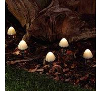 Suri Forest Mushroom Solar LED Stake Lights - Set of 12