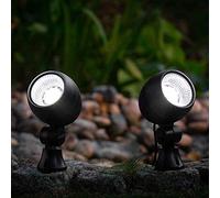 SolarCentre® Globe Outdoor Solar Powered Garden Spotlights (Set of 2)